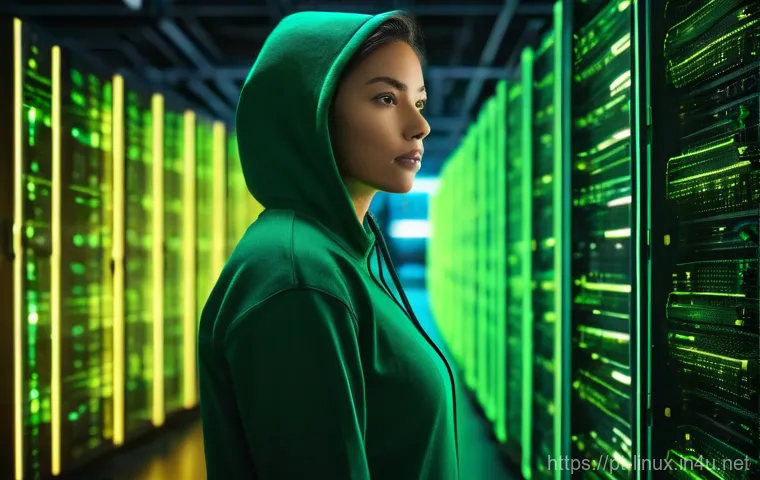리눅스 실무에서 자주 사용하는 보안 설정 방법 - **Prompt:** "A futuristic, vibrant digital city, bustling with glowing data streams, is encircled by...